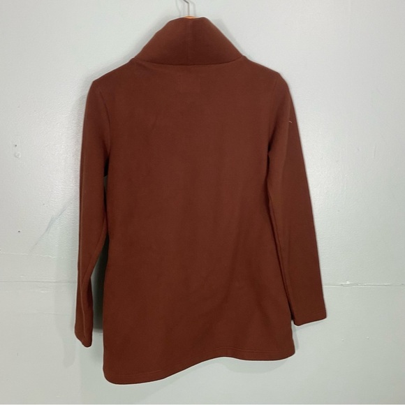 Dudley Stephens Cobble Hill Turtleneck Brown Sz Small Turtleneck Fleece Sweater - Picture 4 of 5